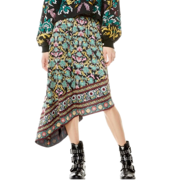 Alice + Olivia Dresses & Skirts - 𝅺ALICE + OLIVIA NWT Natalina asymmetrical midi skirt flower pot multi size 14